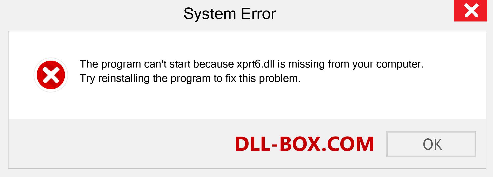  xprt6.dll file is missing?. Download for Windows 7, 8, 10 - Fix  xprt6 dll Missing Error on Windows, photos, images